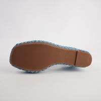 Vontey Denim Suede Wedge Sandals