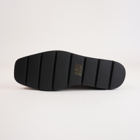 Paella Natural/ Black Leather Loafers