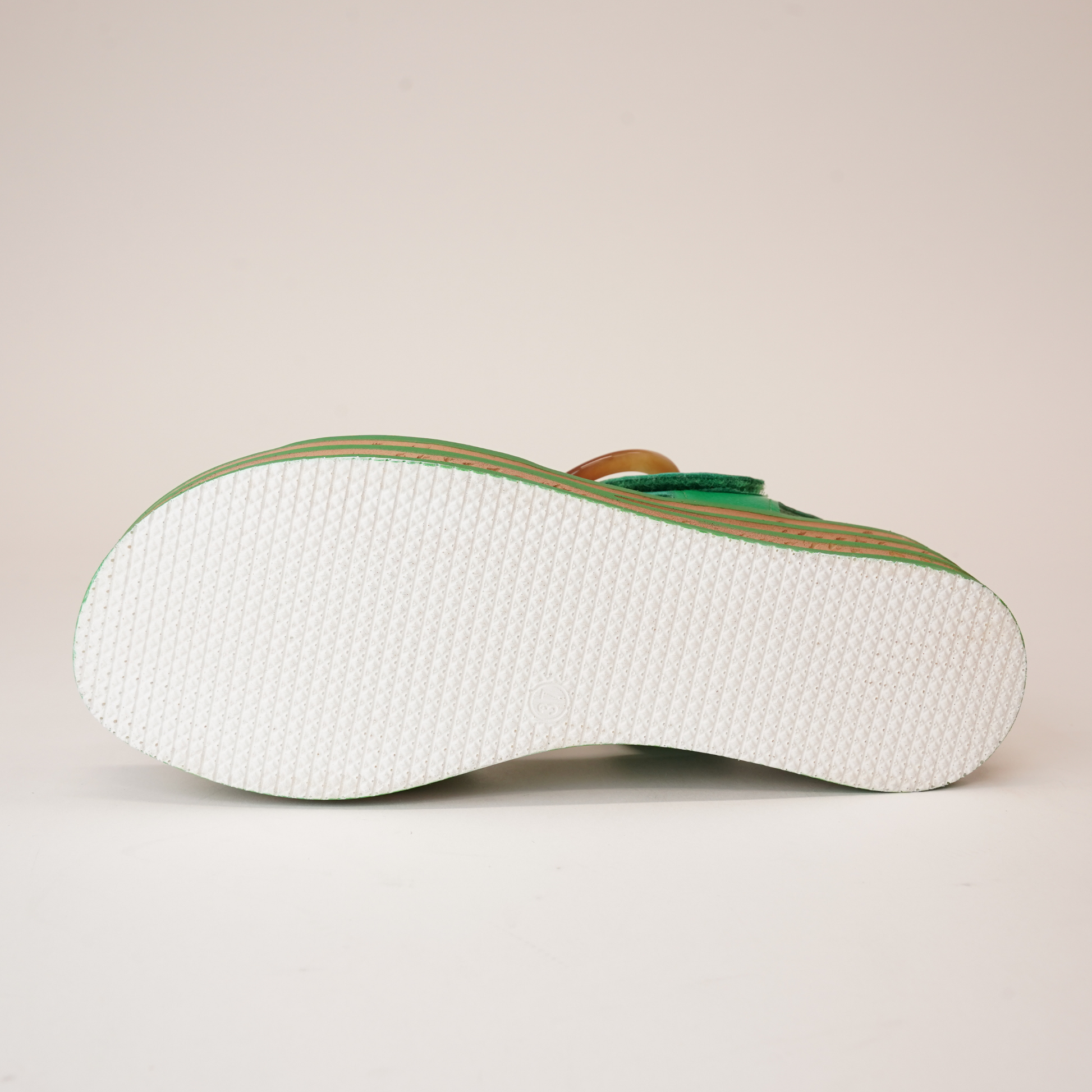 Cubbie Bright Emerald Leather Sandals
