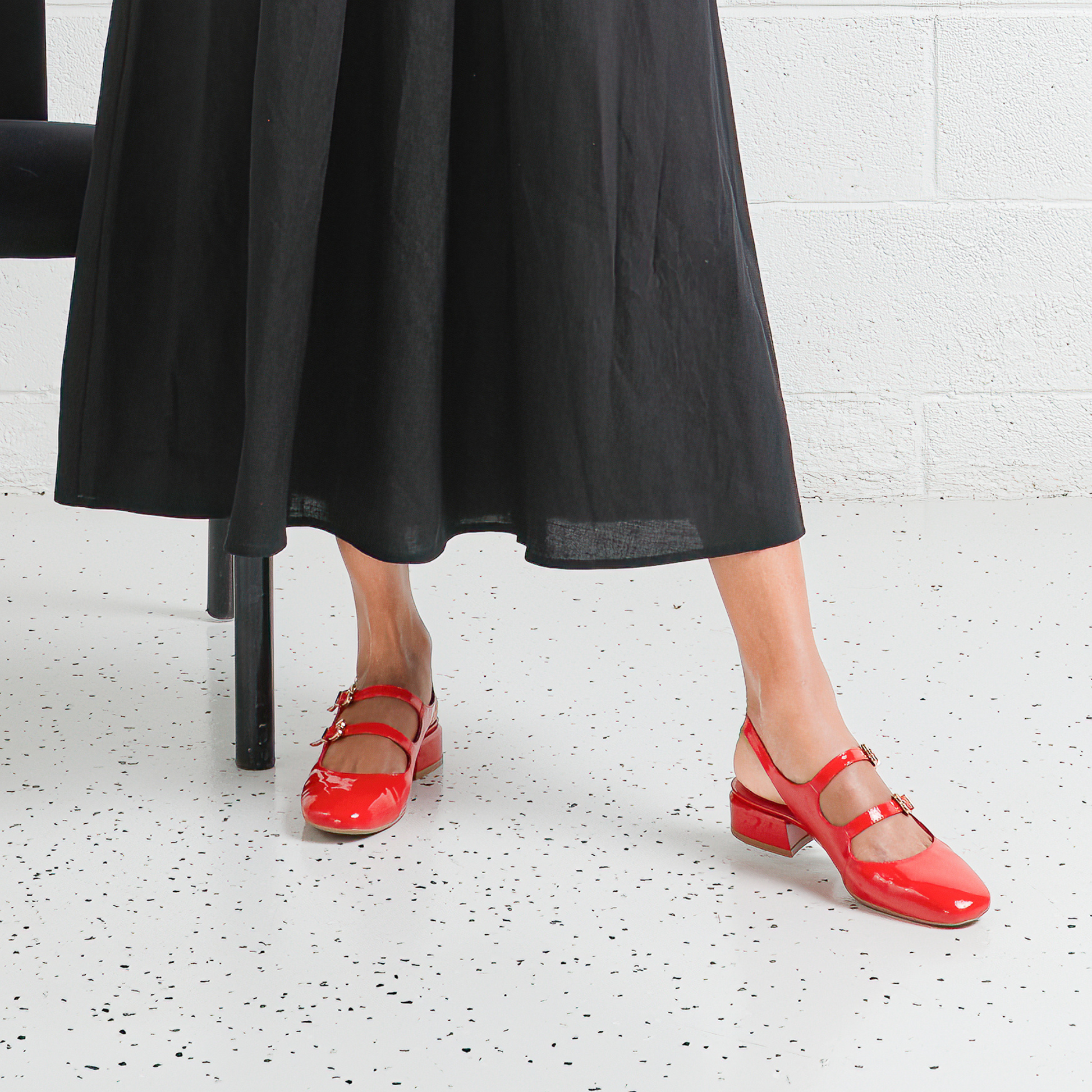 Viraz Red Patent Leather Heels