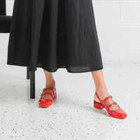 Viraz Red Patent Leather Heels