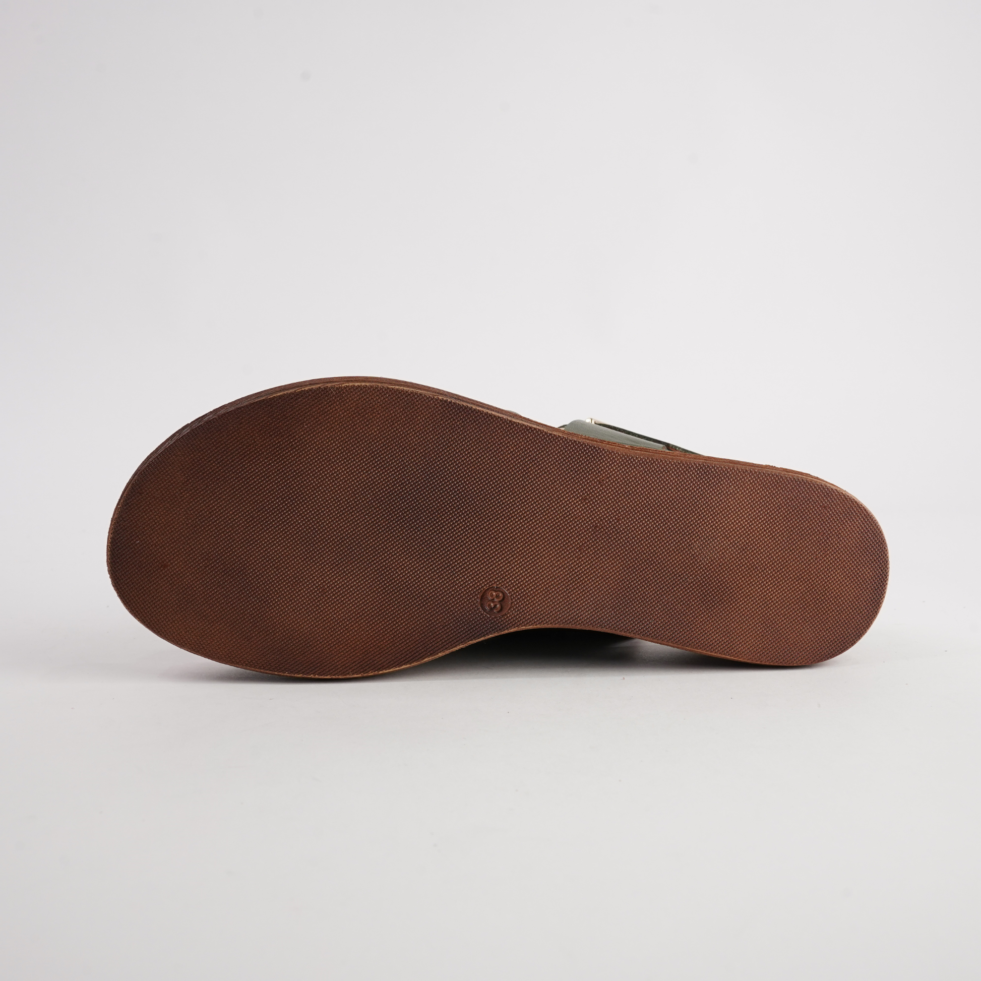 Positano Dark Olive Leather Sandals