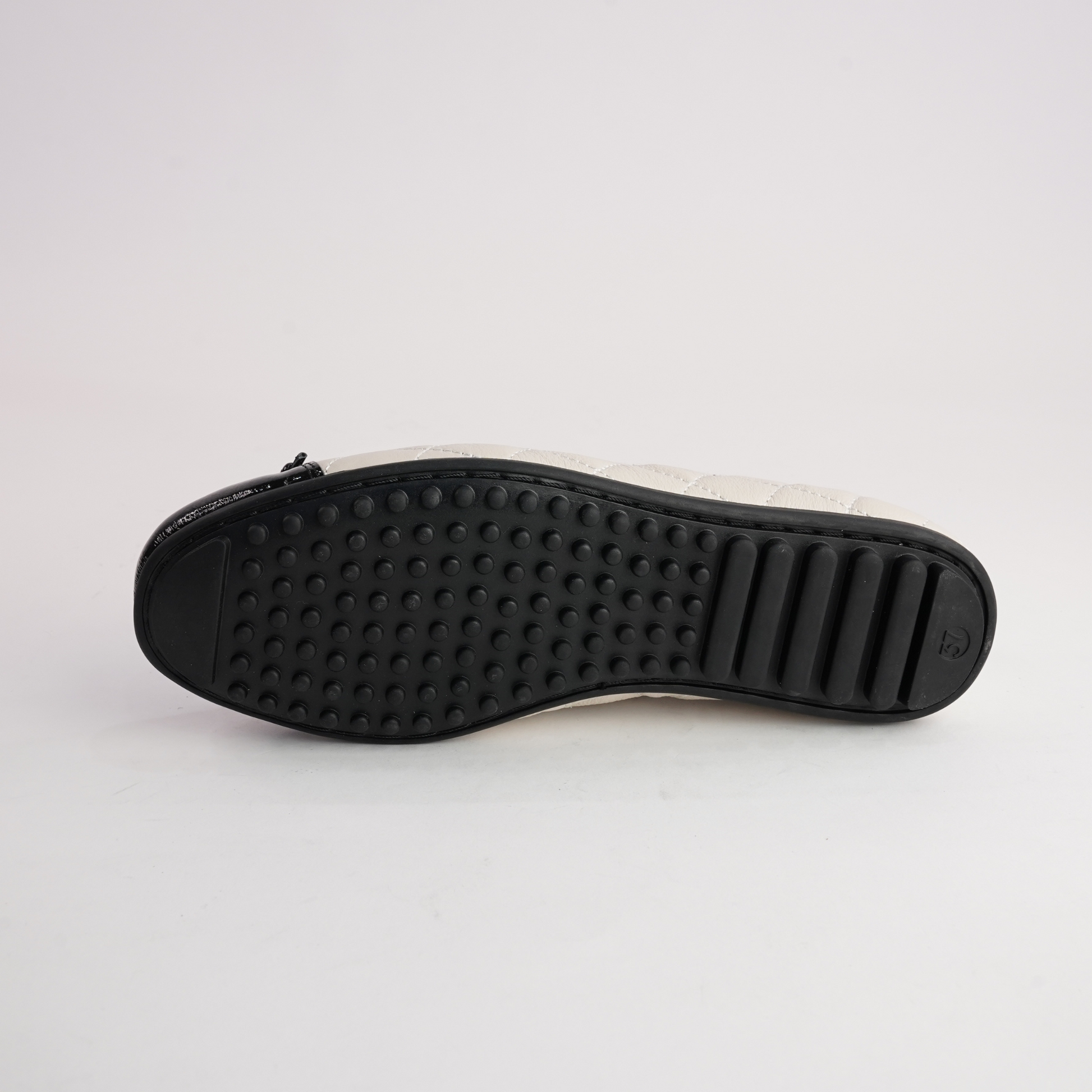 Bookie Black Patent/ Milk Leather Ballet Flats