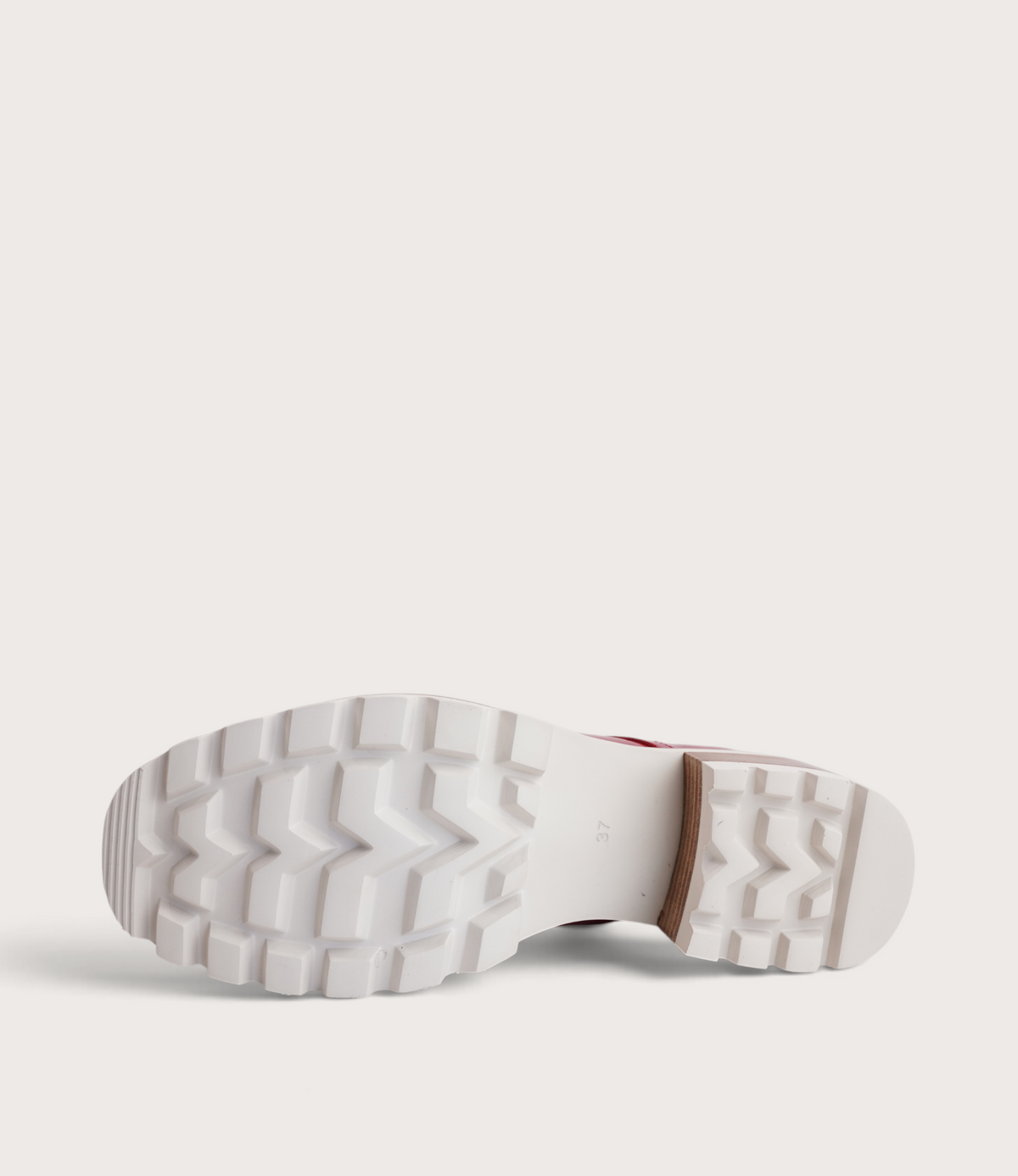 Daya Red Crinkle Patent Leather Brougues