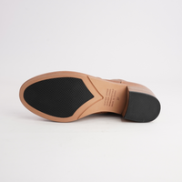 Rarna Tan Leather Ankle Boots