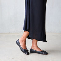 Niseya Black Leather Ballet Flats, MOLLINI - Shouz