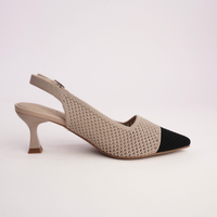 Audrey Black/ Nude Heels