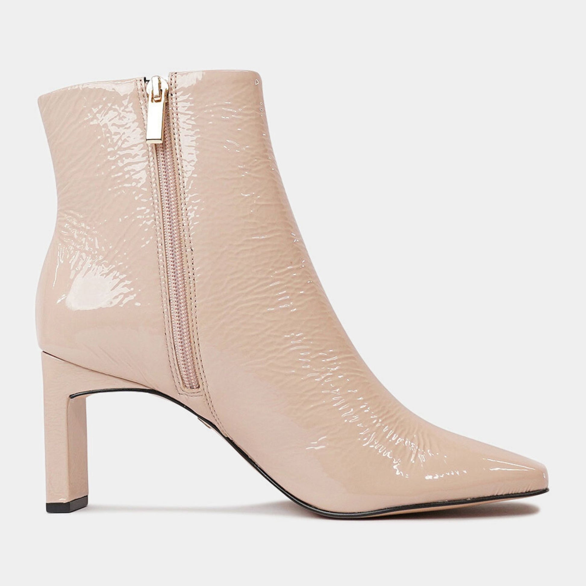 372007 Nude Patent High Heel Boots, CARRANO - Shouz