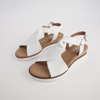 Martha White Leather Sandals