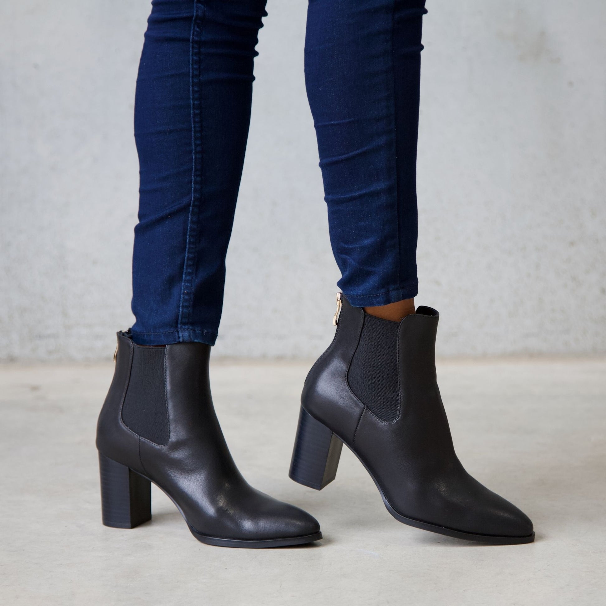 Ayer Black Leather Ankle Boots, DJANGO & JULIETTE - Shouz
