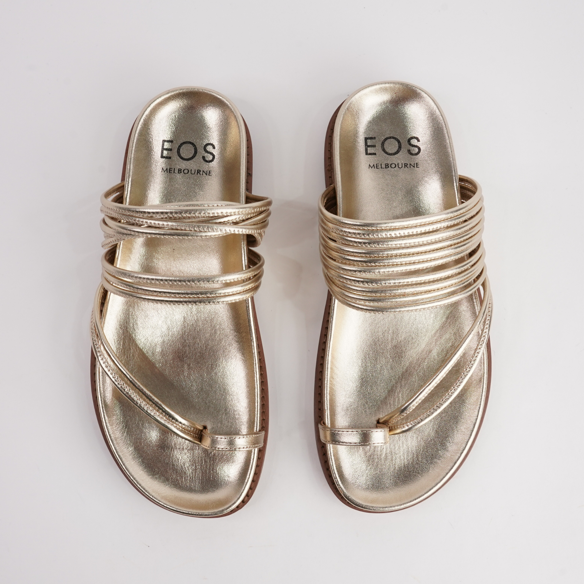 Carmelle Soft Gold Leather Sandals
