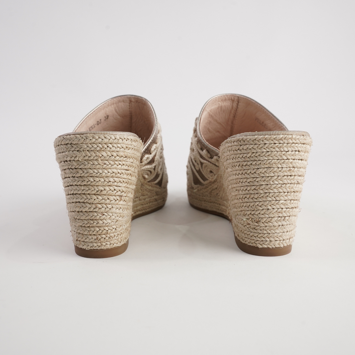 Pelexa Champagne/ Natural Espadrille Wedges - DJANGO AND JULIETTE | Shouz