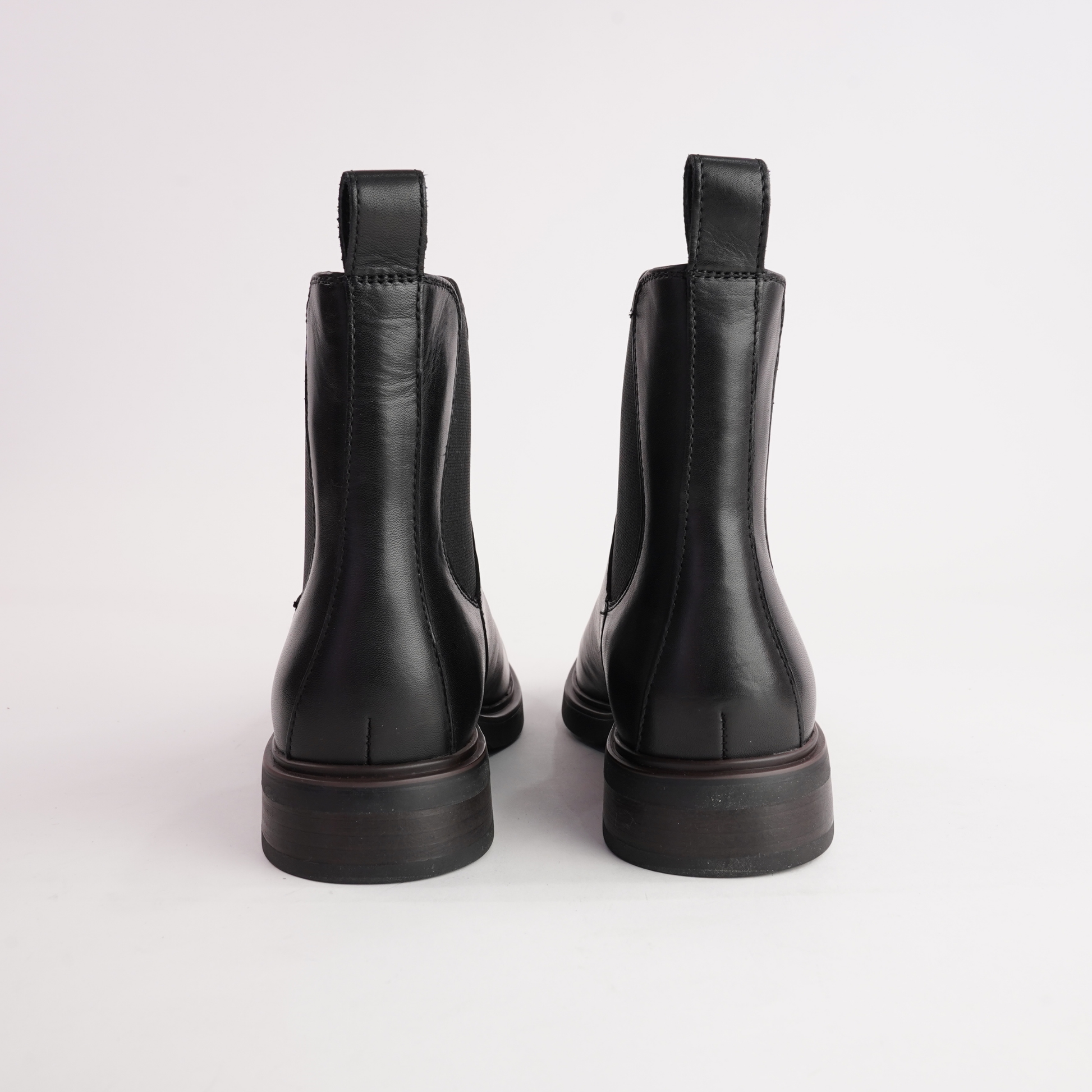 Blaik Black Leather Ankle Boots