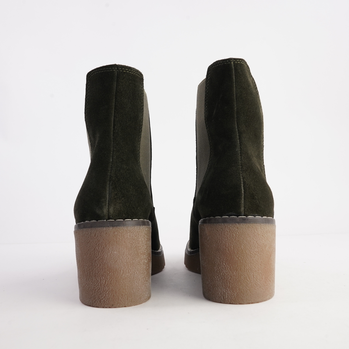 Glory Khaki Nubuck Ankle Boots - SALA | Shouz