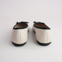 Bookie Black Patent/ Milk Leather Ballet Flats
