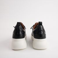 Tickler Black Leather Sneakers