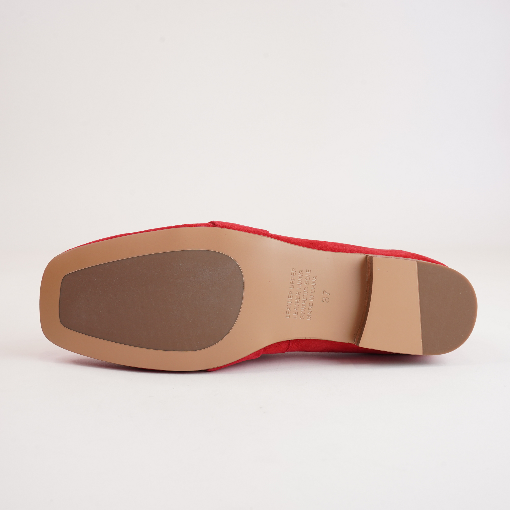 Paydie Red Suede Leather Loafers