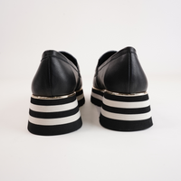 Ealia Black/ Milk Leather Loafers