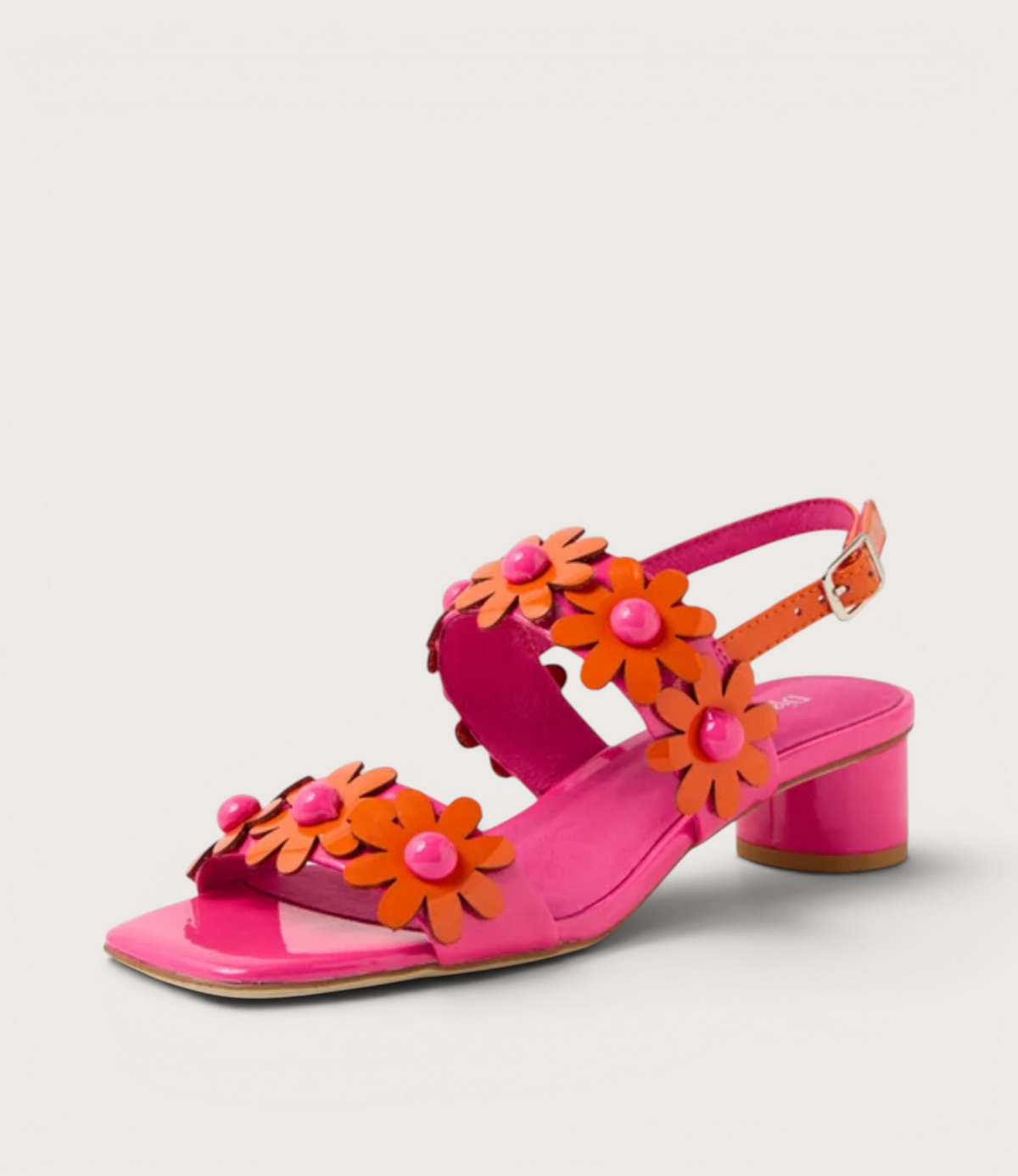 Hatsyl Fuschia/Orange Patent Heels