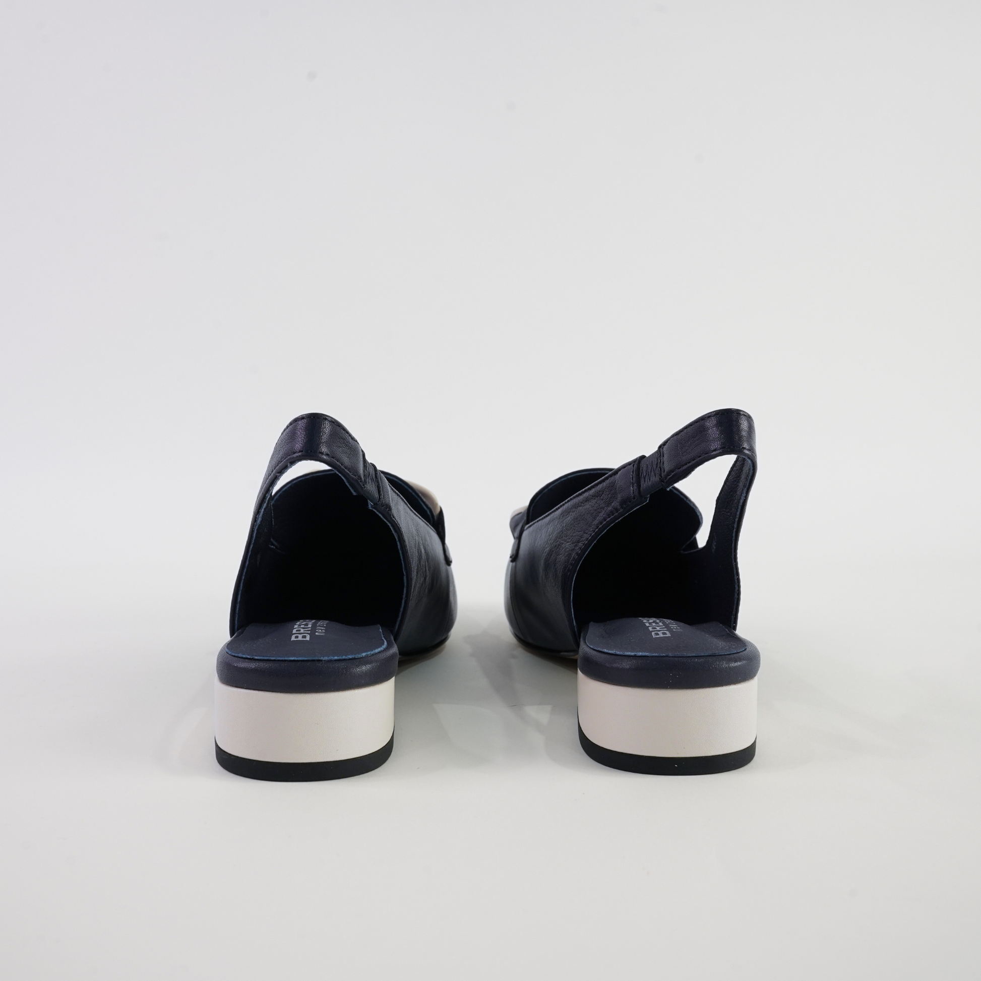 Randal Navy/Bone Leather Loafers