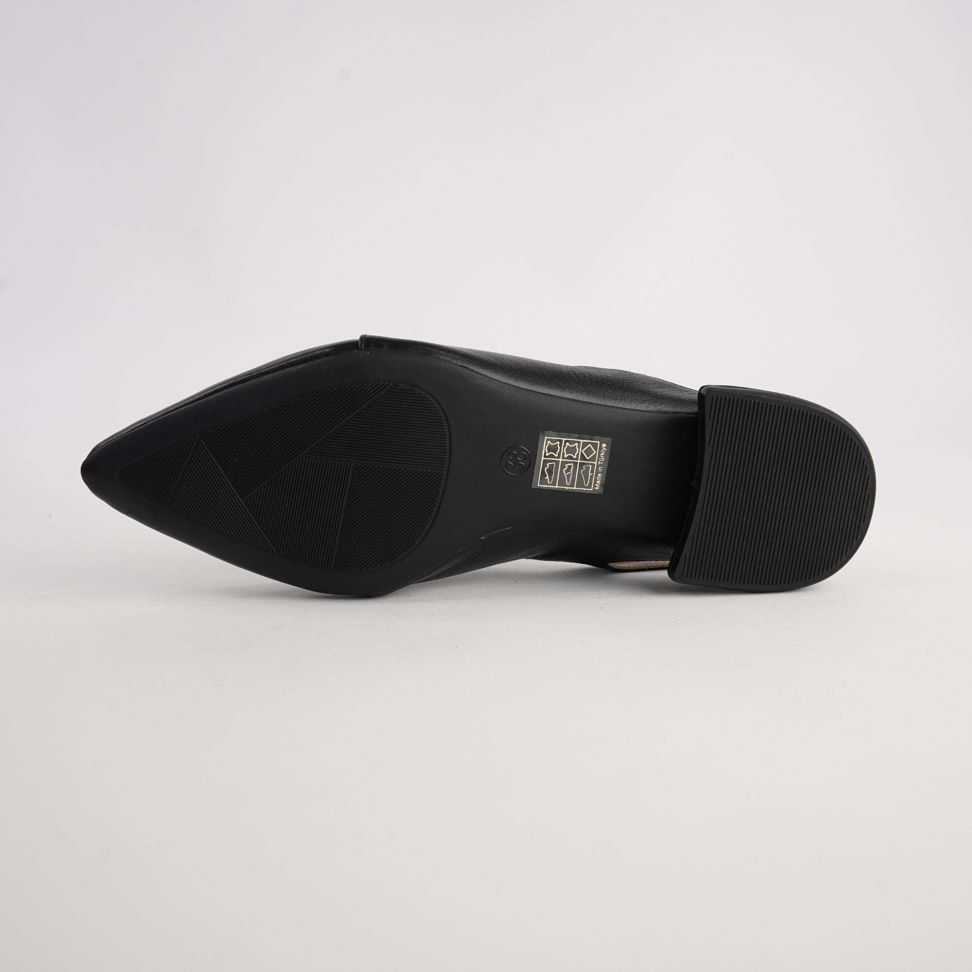 Valora Black Leather Flats