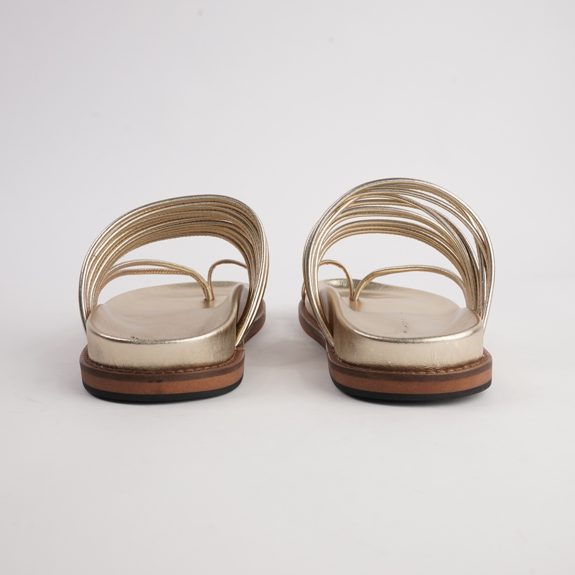 Carmelle Soft Gold Leather Sandals