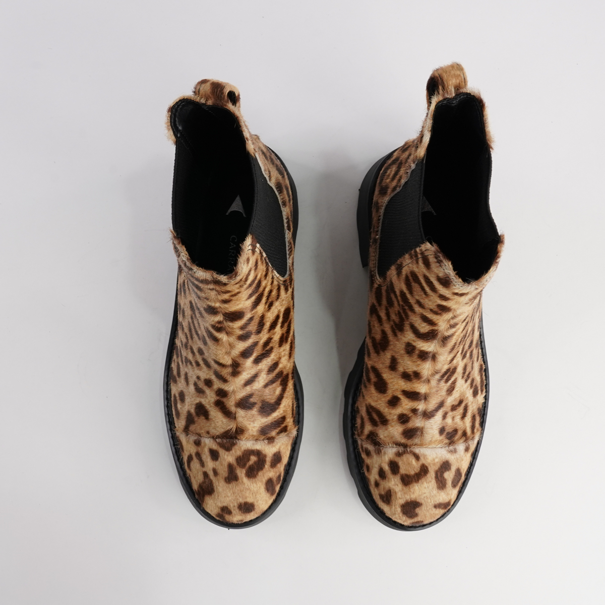 486001 Leopard Leather Ankle Boots - CARRANO | Shouz