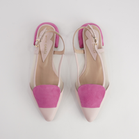 Vivienne Powder/ Fuchsia Mts Suede Flats