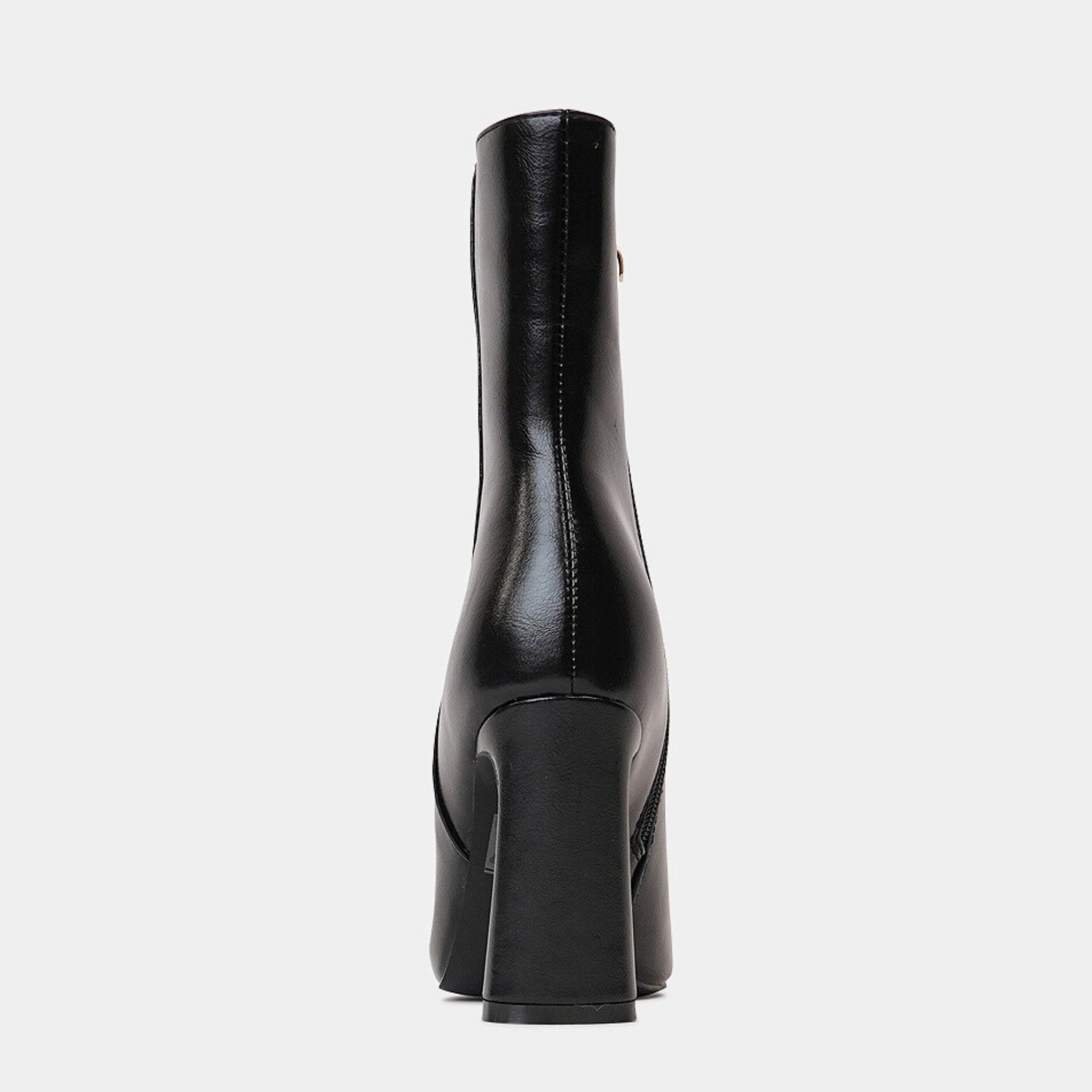 Emira Black Shimmer High Heel Boots, BILLINI - Shouz