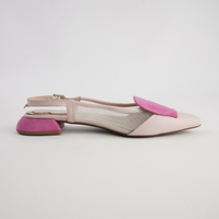 Vivienne Powder/ Fuchsia Mts Suede Flats