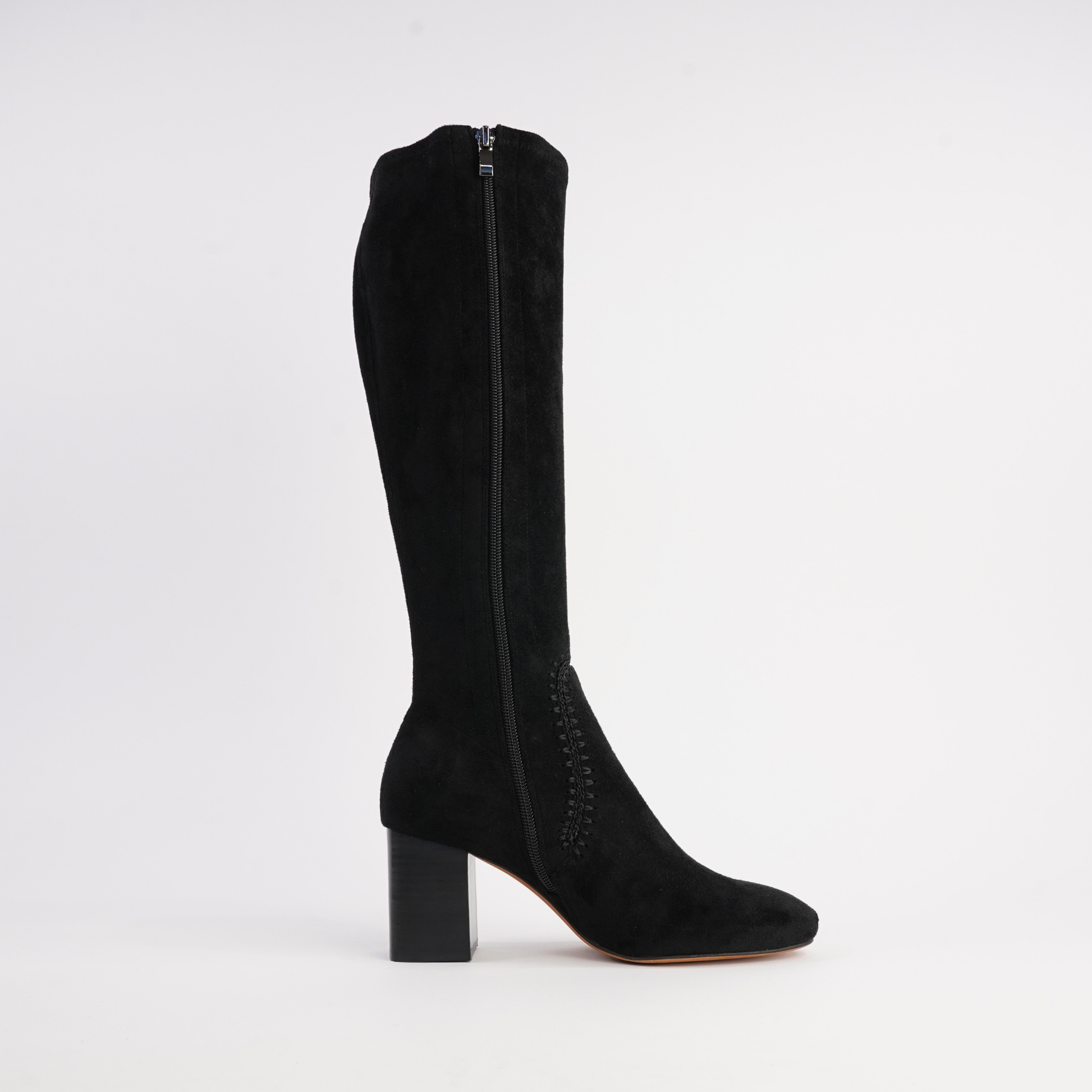 Sari Black Stretch Knee High Boots
