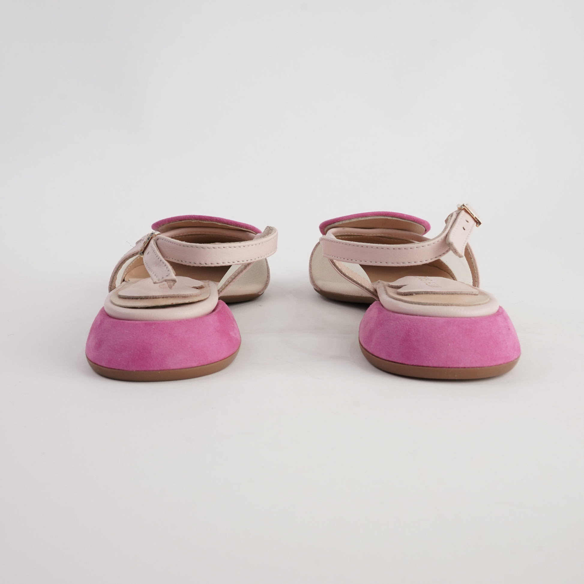 Vivienne Powder/ Fuchsia Mts Suede Flats