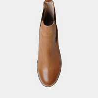 Biscoti Tan Leather Ankle Boots