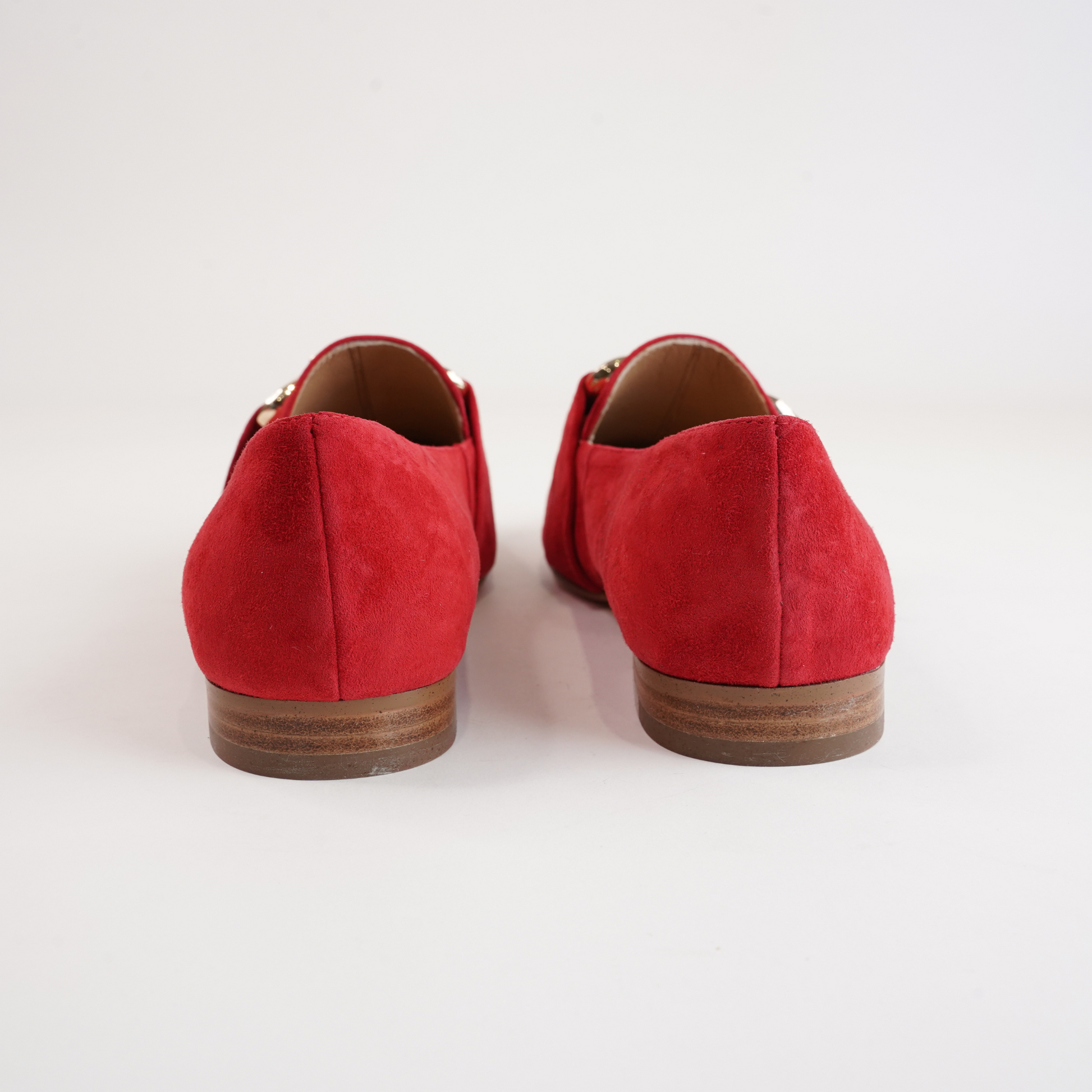 Paydie Red Suede Leather Loafers