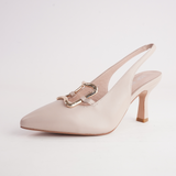 Linky Nude Leather Heels