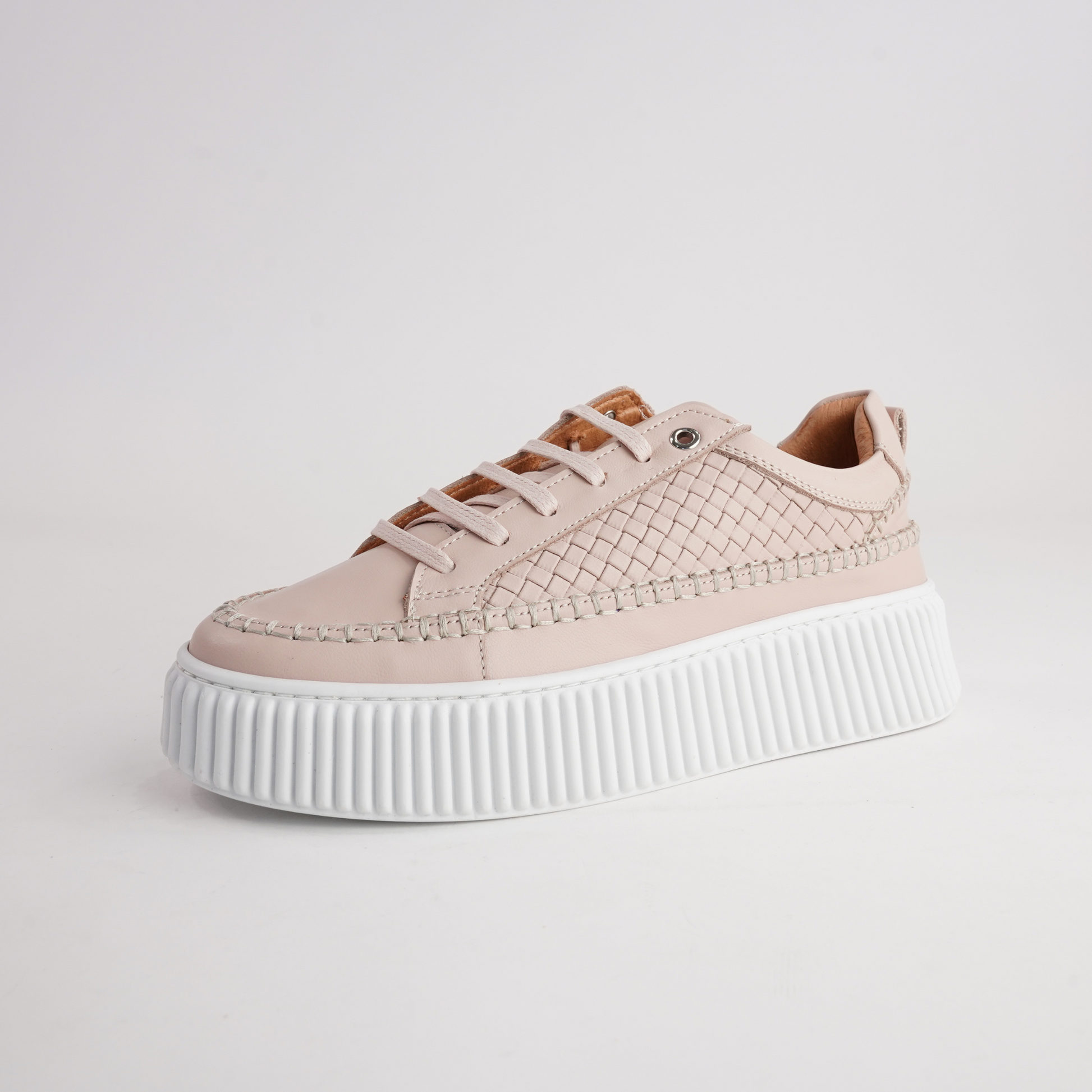 Bowler Cameo Leather Sneakers