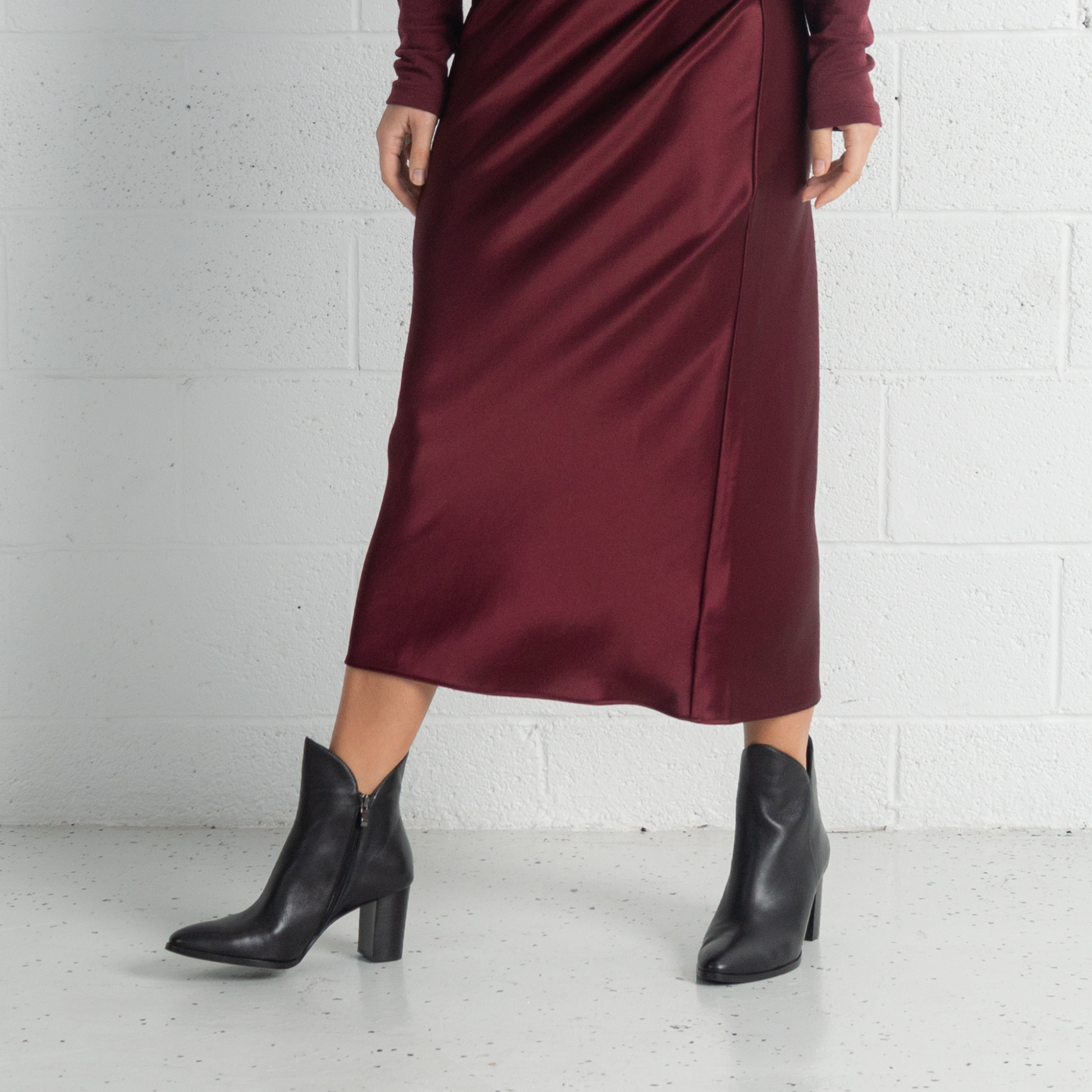 Astronomy Black Leather Ankle Boots
