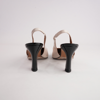 Ag-24547 Black Patent/ Bone Patent Leather Heels