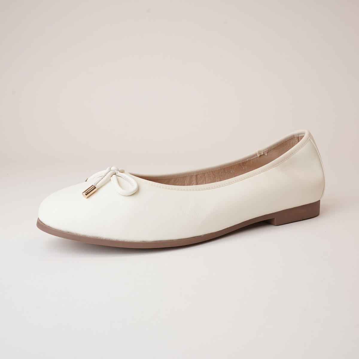Picture Nude Leather Ballet Flats - WITH GRACE | Shouz