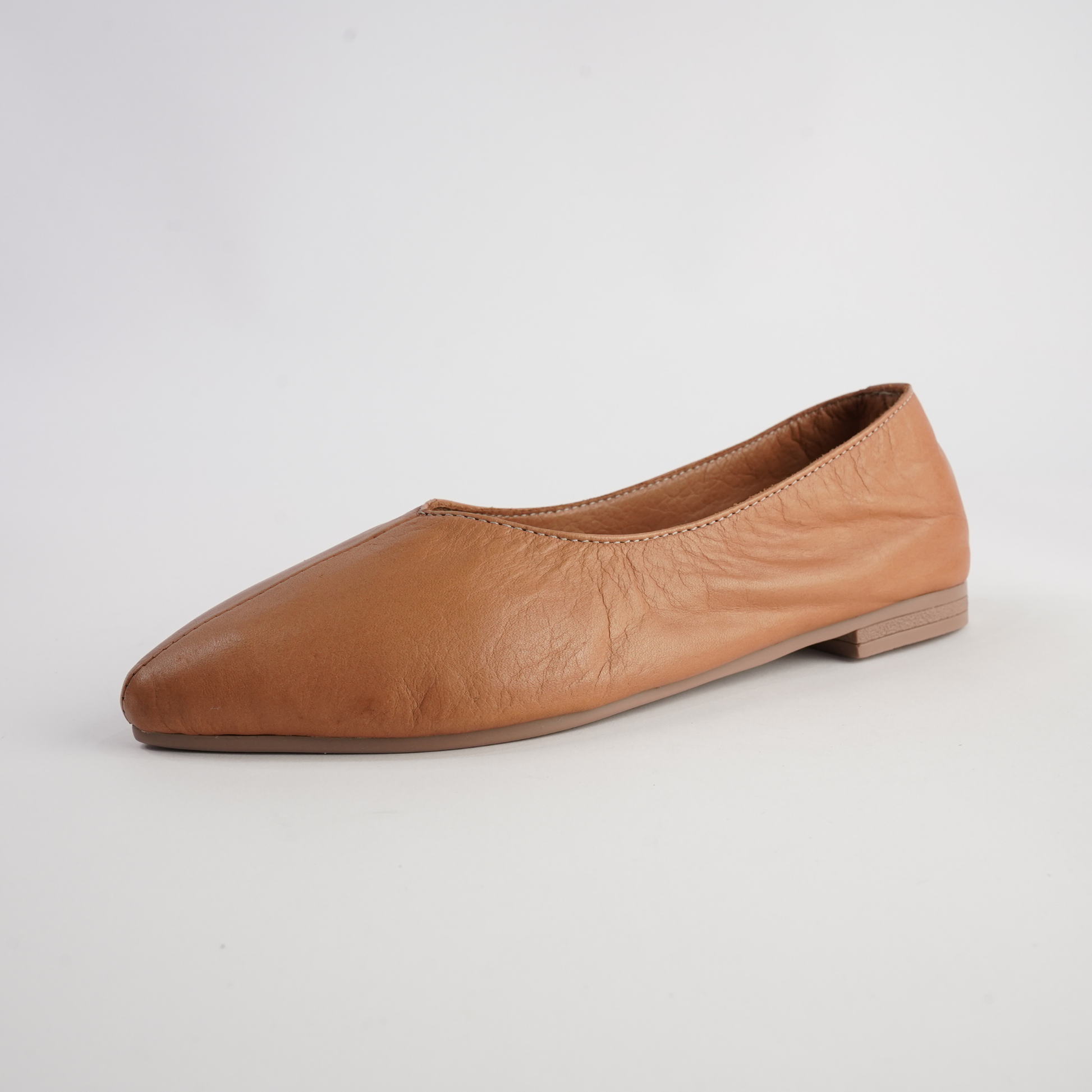 Celeste Coconut Leather Ballet Flats