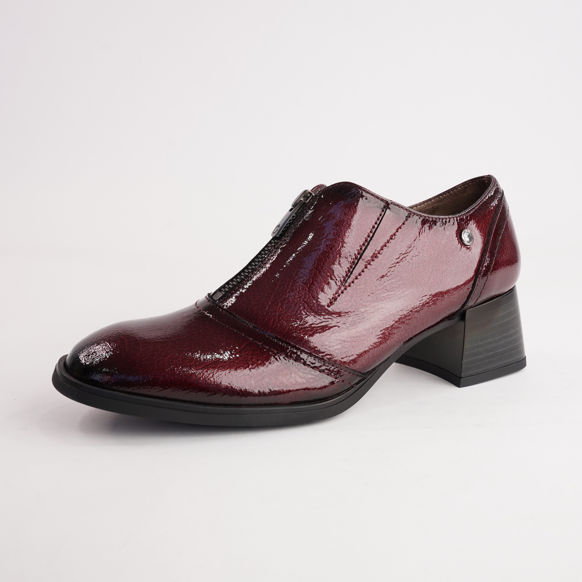 Elisa Wine Patent Leather Boots