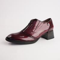 Elisa Wine Patent Leather Boots