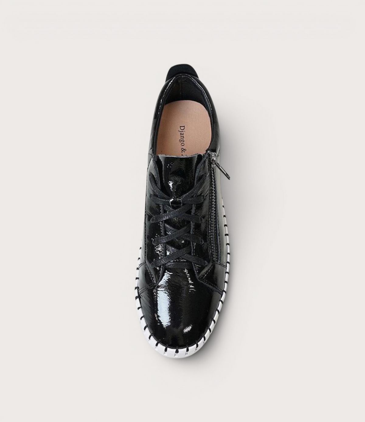 Bump Black Patent Leather Sneakers