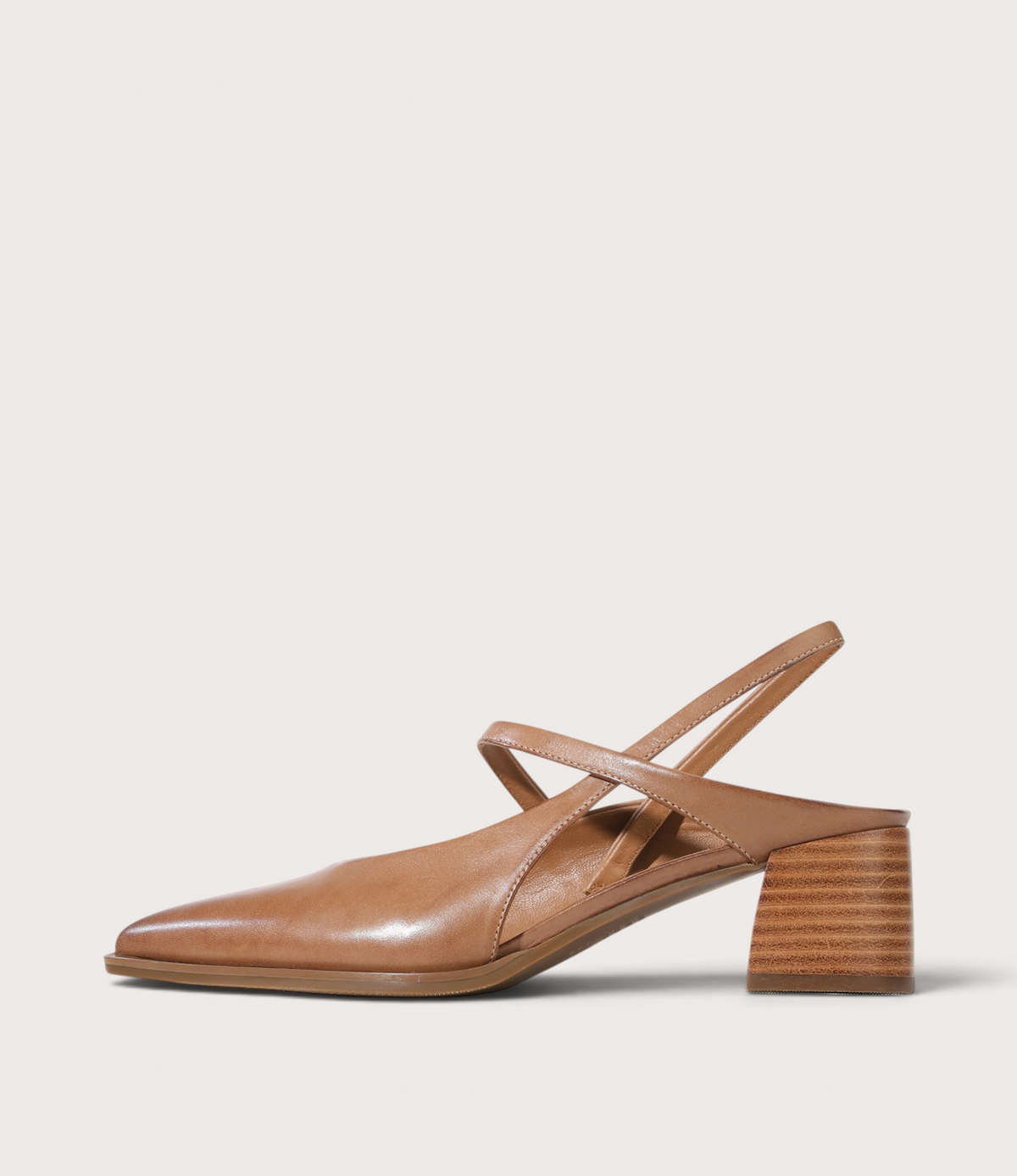 Aurais Pecan Leather Heels