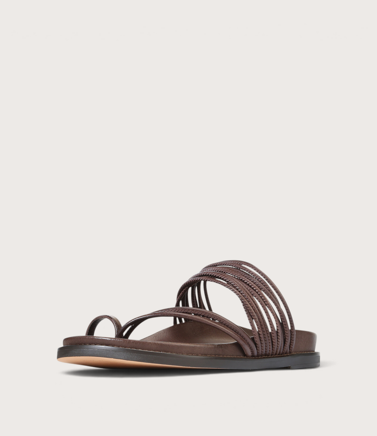Carmelle Chestnut Leather Sandals