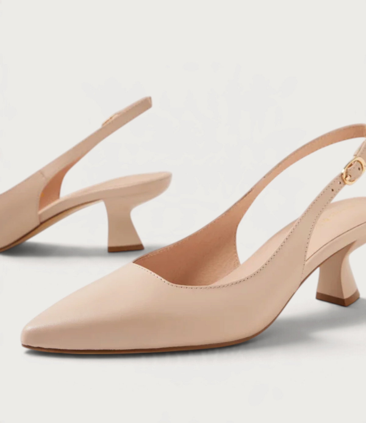 Linly Nude Leather Heels