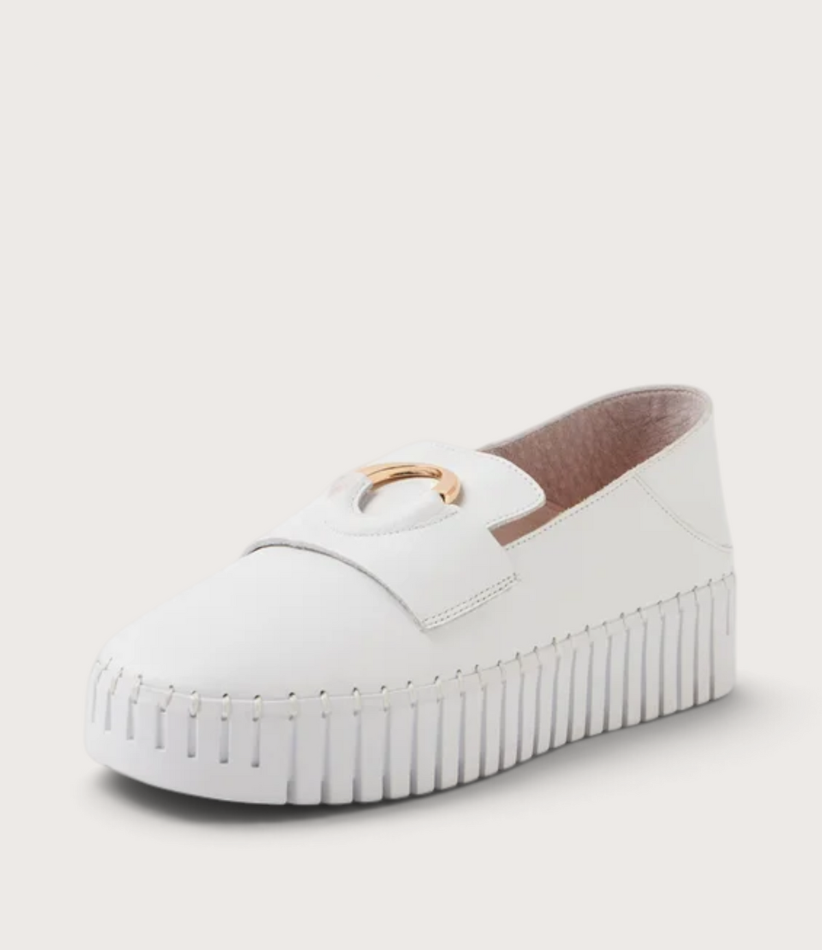 Burbanks White/ White Leather Sneakers