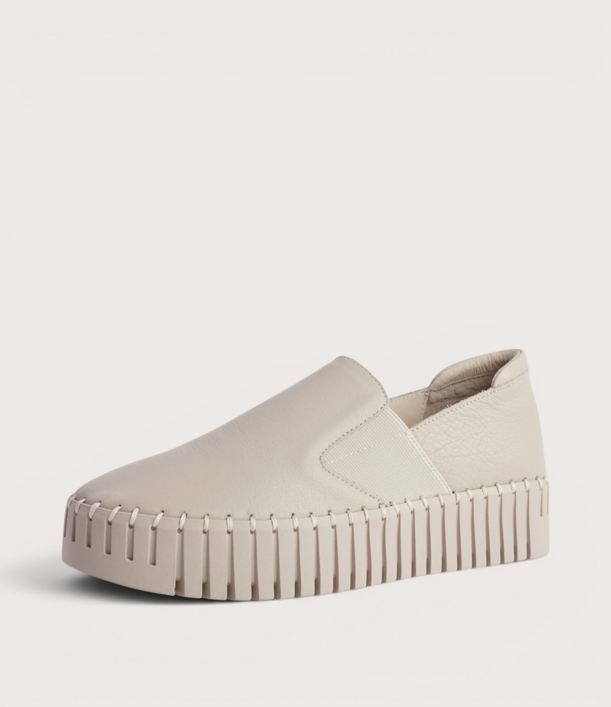 Becca Almond/Almond Sole Leather Sneakers