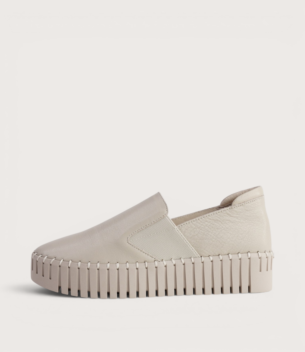 Becca Almond/Almond Sole Leather Sneakers