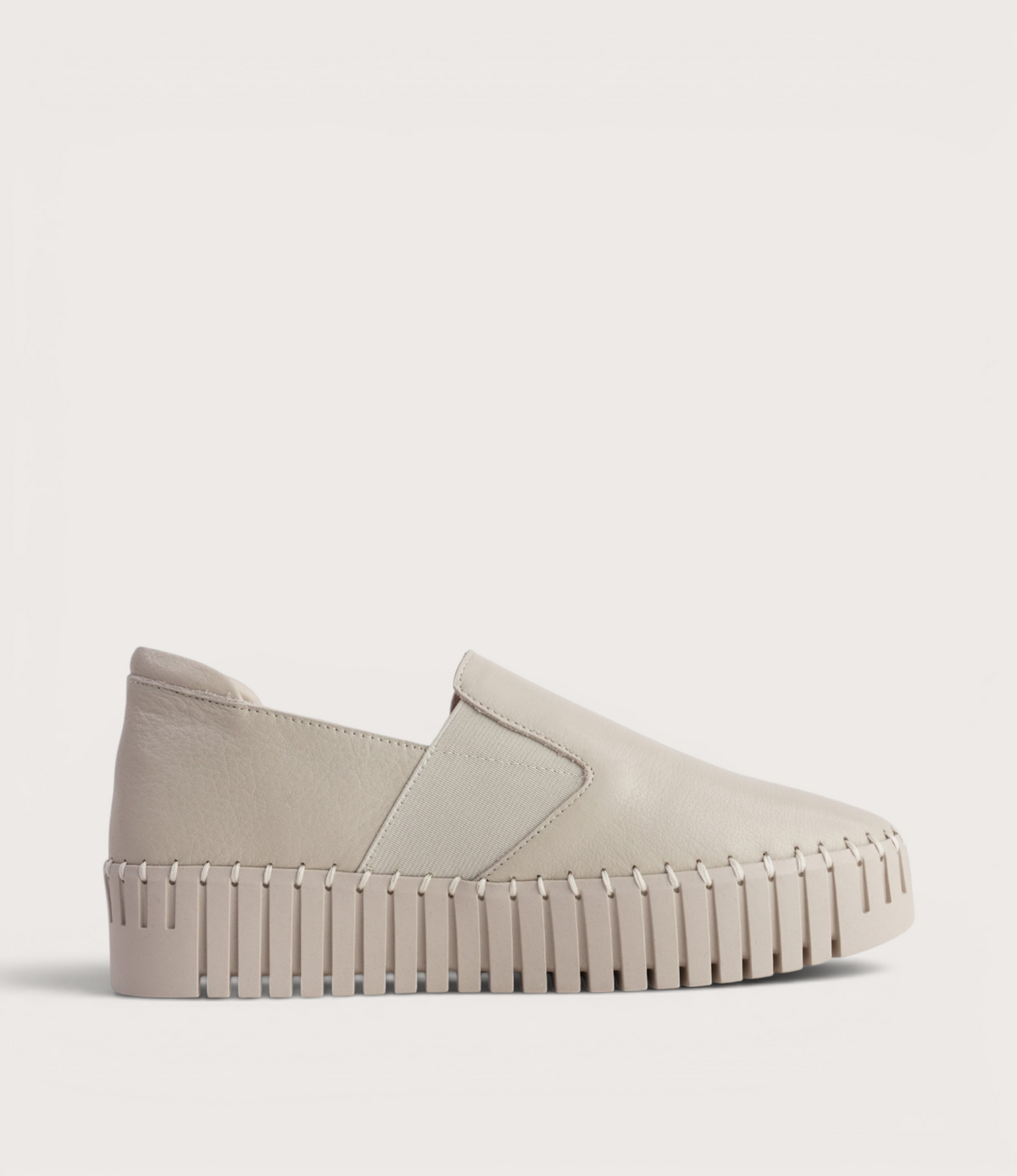 Becca Almond/Almond Sole Leather Sneakers